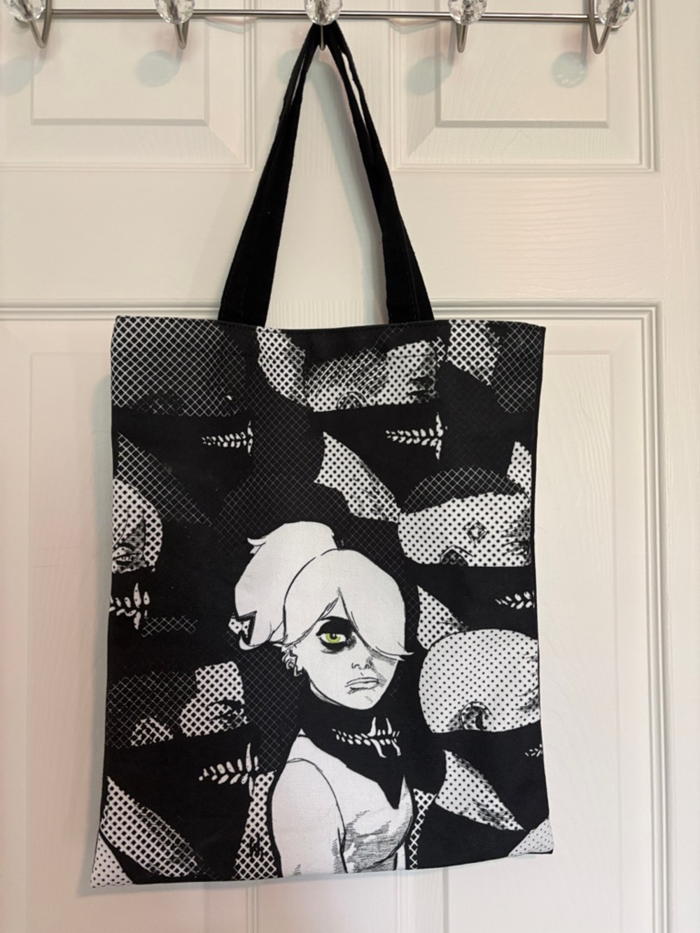 Black SIKTC Graphic Tote Bag by